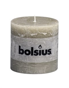 Свеча block Rustic 10x10 каменно бежевая Bolsius