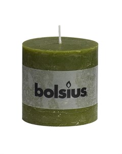 Свеча block Rustic 10x10 оливковая Bolsius