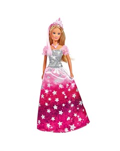 Кукла Steffi в блестящем платье со звездочками и тарой Simba