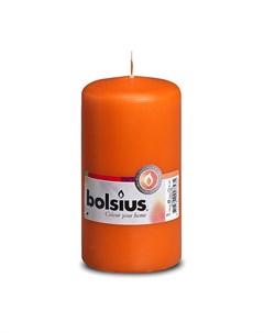 Свеча столбик 13x7 см оранжевая Bolsius