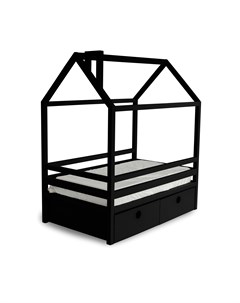 Кровать Джина box 80x190 черная As