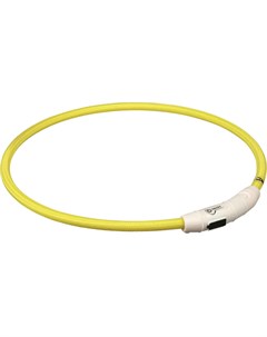 Ошейник для собак Мигающее кольцо USB L XL желтый Trixie