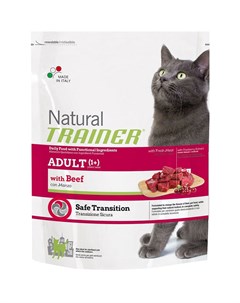 Корм для кошек Natural Adult With Beef 1 5 кг Trainer