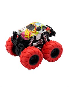 Машинка гоночная Die Cast фрикционная 4x4 см с красными колесами Funky toys