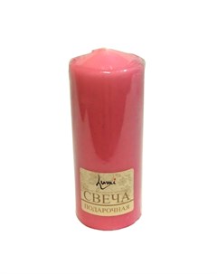Свеча бочонок 7x18 розовая Lumi