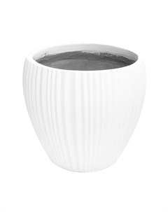 Кашпо глазурь 56x50 см белое Hoang pottery