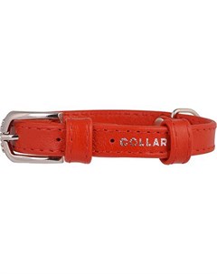 Ошейник для собак Glamour без украшений 9 мм 19 25 см красный Collar