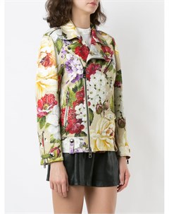 Байкерская куртка с цветочным принтом Dolce&gabbana