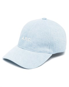 Джинсовая кепка с вышитым логотипом A.p.c.