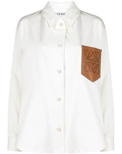 Куртка рубашка с нашивкой логотипом Loewe