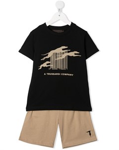 Комплект из футболки и шортов с логотипом Trussardi junior