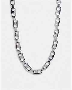 Серебристое ожерелье цепочка в виде ушек для банки Asos design