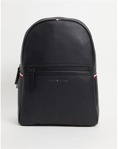 Черный рюкзак из искусственной кожи с логотипом Tommy hilfiger