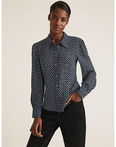 Рубашка с длинным рукавом и геометрическим рисунком Marks Spencer Marks & spencer