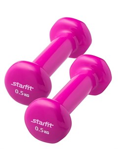 Гантель виниловая 0 5 кг Starfit комплект 2 шт DB 101 розовый