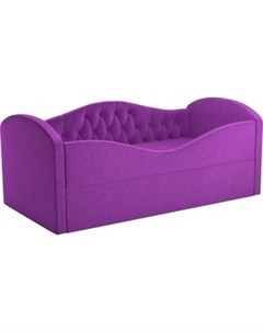 Детская кровать Сказка Люкс вельвет фиолетовый Артмебель