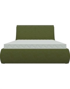 Кровать Принцесса микровельвет зеленый Артмебель