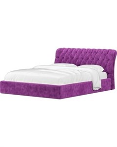 Кровать Сицилия микровельвет фиолетовый Артмебель
