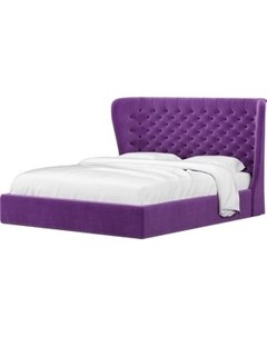 Кровать Далия микровельвет фиолетовый Артмебель