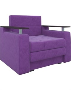 Кресло кровать Комфорт микровельвет фиолетовый Мебелико