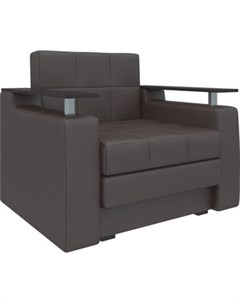 Кресло кровать Комфорт эко кожа коричневый Мебелико