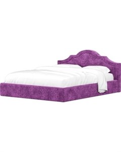 Кровать Афина микровельвет фиолетовый Мебелико