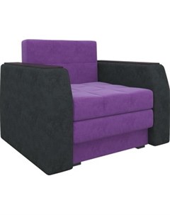 Кресло кровать Атлант микровельвет фиолетово черный Мебелико