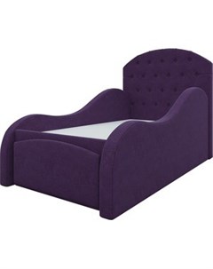 Детская кровать Майя микровельвет фиолетовый Мебелико