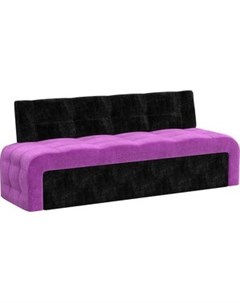 Кухонный диван Люксор микровельвет фиолетово черный Мебелико