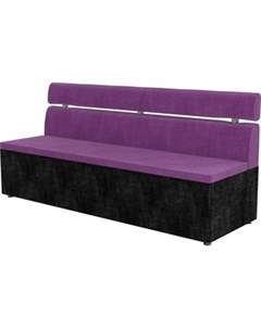 Кухонный диван Классик микровельвет фиолетово черный Мебелико