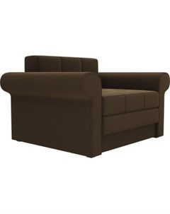 Кресло кровать Берли вельвет коричневый Артмебель