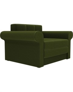 Кресло кровать Берли вельвет зеленый Артмебель
