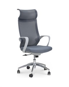 Кресло офисное Спэйс gray светло серый пластик серая сетка темно серая ткань Norden