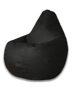 Кресло мешок Черная экокожа 3XL 150x110 Dreambag