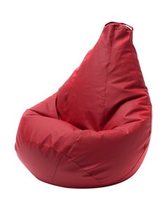 Кресло мешок Красная экокожа 3XL 150x110 Dreambag