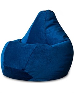 Кресло мешок Синий микровельвет XL 125x85 Dreambag