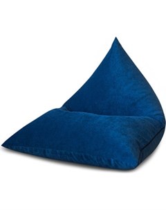 Кресло Пирамида синий микровельвет Dreambag