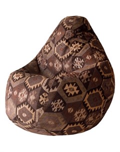 Кресло мешок Груша мехико коричневое XL Bean-bag