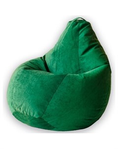 Кресло мешок Груша зеленый микровельвет XL Bean-bag