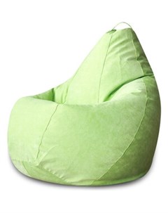Кресло мешок Груша салатовый микровельвет XL Bean-bag