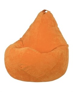 Кресло мешок Груша оранжевый микровельвет XL Bean-bag