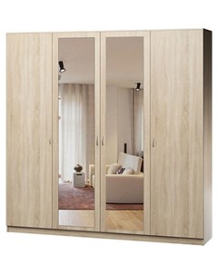 Шкаф комбинированный Лайт 160х60 дуб сонома с зеркалом Шарм-дизайн