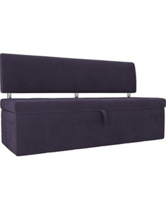 Кухонный прямой диван Стоун велюр фиолетовый Артмебель