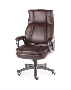 Кресло офисное Мэдисон brown серый пластик темно коричневая экокожа Norden