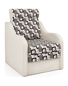 Кресло кровать Классика В экокожа беж и ромб Шарм-дизайн