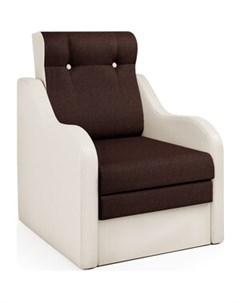 Кресло кровать Классика В экокожа беж и рогожка Шарм-дизайн