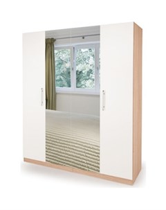 Шкаф комбинированный Шарм 140х60 дуб сонома белый Шарм-дизайн