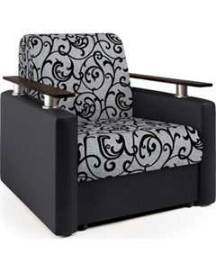 Кресло кровать Шарм черный узоры Шарм-дизайн