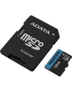 Карта памяти 128GB microSDHC Class 10 UHS I A1 100 25 MB s SD адаптер AUSDX128GUICL10A1 RA1 Adata