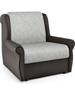Кресло кровать Аккорд М экокожа шоколад и серый шенилл Шарм-дизайн